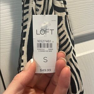 LOFT Black and Tan Summer Dress